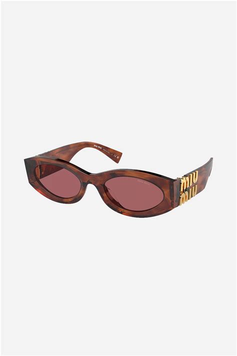 miu miu mu11ws 11q08s|Miu Miu MU 11WS 11Q08S 54 Striped Tobacco Sunglasses.